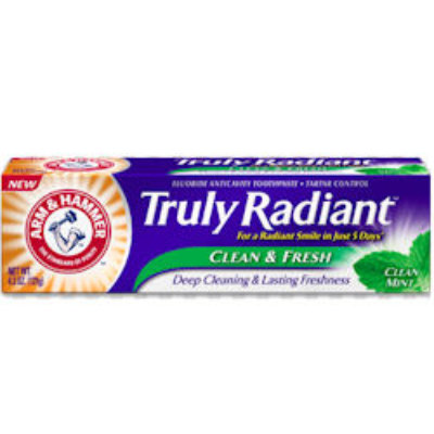Free Sample of Arm & Hammer Truly Radiant Toothpaste