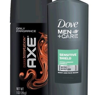 Free Dove Men Body Wash & Axe Body Spray