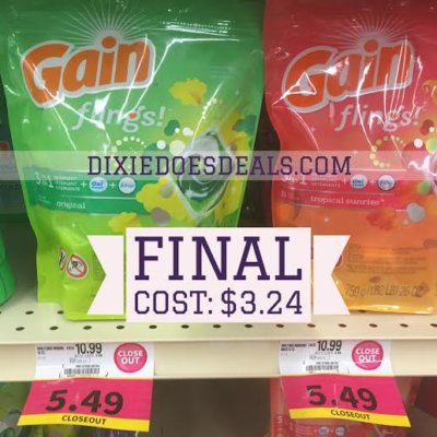 Gain Flings 31 ct. Only $3.49 (Regular $10.99): Food City Closeout Deal