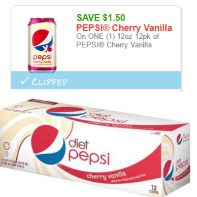 New *Rare* $1.50/1 Pepsi Cherry Vanilla Coupon