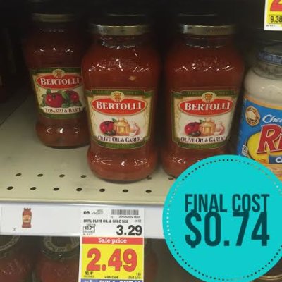 Bertrolli Pasta Sauce Only $0.74 (Regular $3.29): Kroger Deal