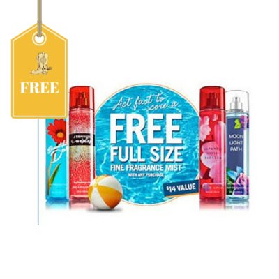 Possible Free Full Size Bath & Body Works Fine Fragrance Mist Coupon