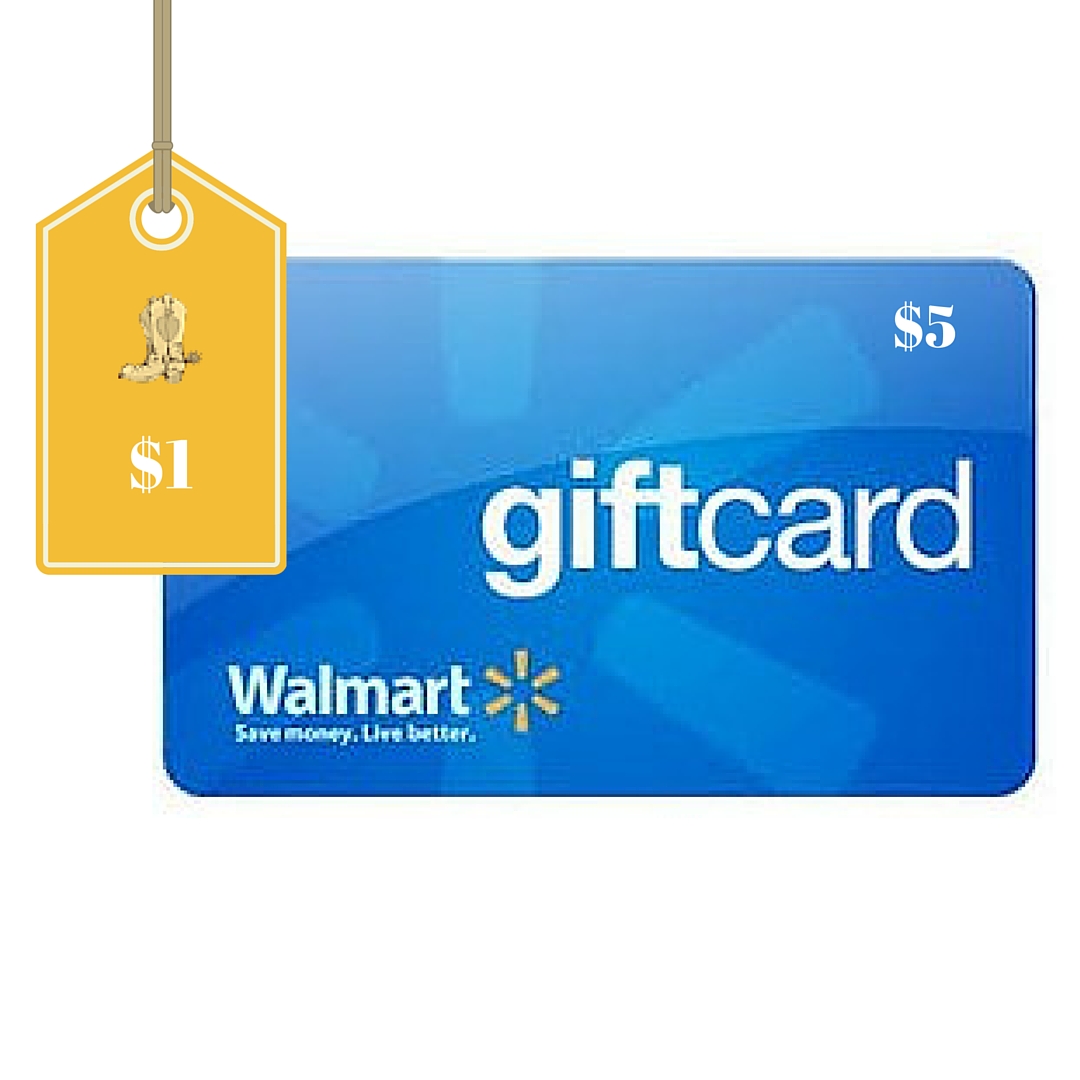5 Walmart Gift Card Only 1