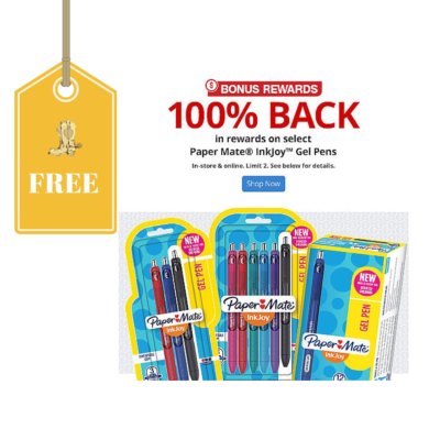 Free Paper Mate Ink Joy Gel Pens (After Rewards)