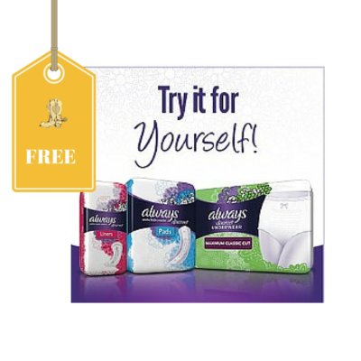 Free Always Discreet Product Coupons ($14.99 Value)