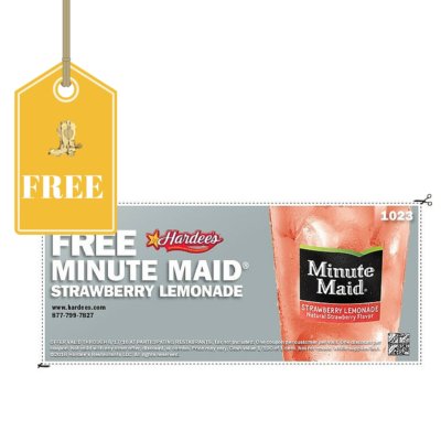 Free Minute Maid Strawberry Lemonade From Hardees