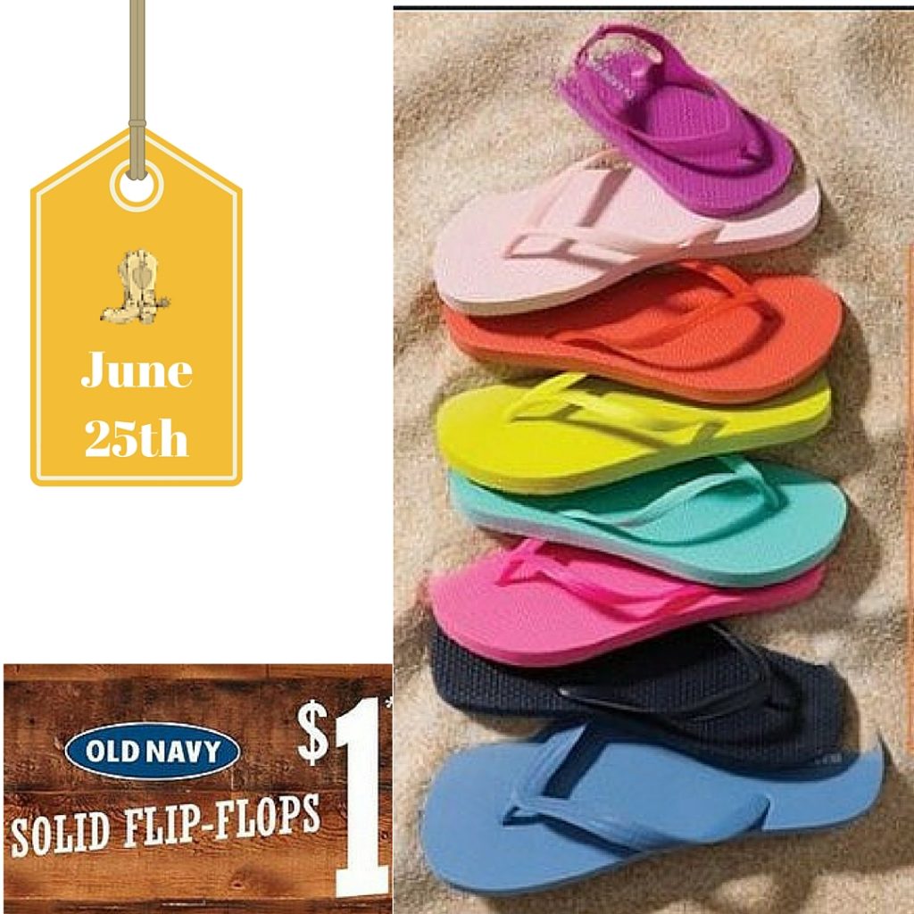 Old Navy $1 Flip Flop Sale In Stores June 25th