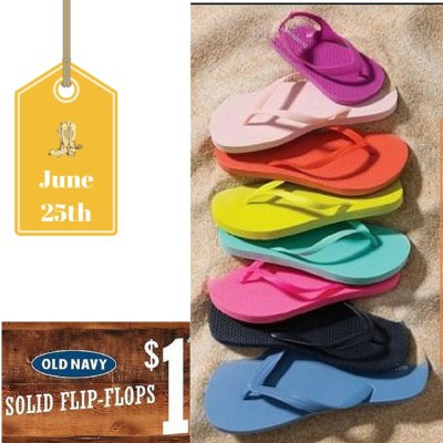 Old Navy $1 Flip Flop Sale In Stores June 25th
