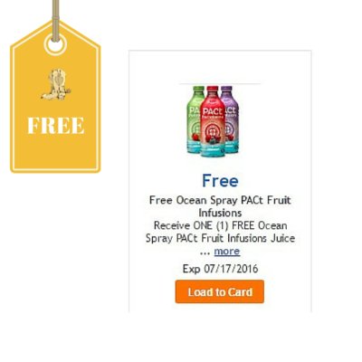 Free Ocean Spray PACt Fruit Infusions Receive: Kroger Friday Freebie
