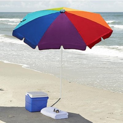 Essential Garden 6 ft. Steel Beach Umbrella Only $9.73 (Regular $19.99)
