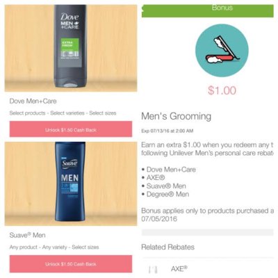 Free Dove and Suave Men’s Products at Walmart