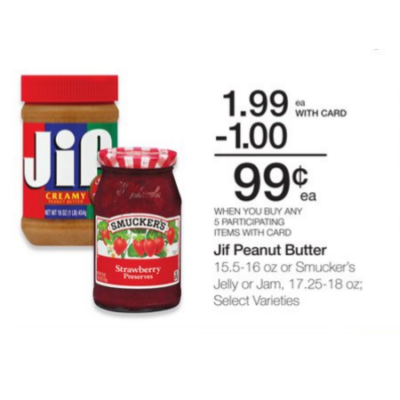 Jif Peanut Butter and Smucker’s Jelly Only $0.99: No Coupons Needed