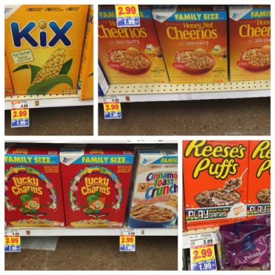 General Mills Family Sizes Boxes of Cereal as low as $0.99
