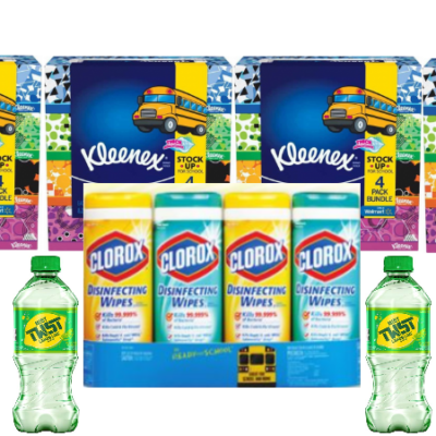 16 Boxes of Kleenex, 4 Tubs of Clorox Wipes and 2 Sodas Only $15: 8/6 Only at Dollar General