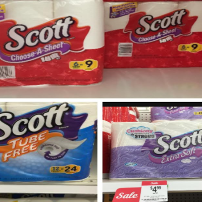 Scott Bath Tissue 24 Double Rolls or Paper Towels 6 Mega Rolls Only $2.49 at Kmart