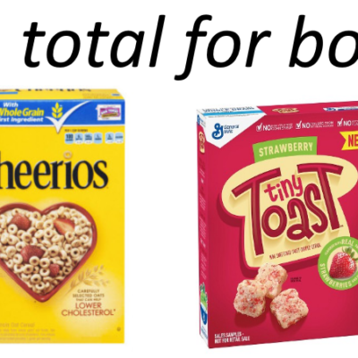 Family Size Cheerios and Tiny Tiny Toast Cereal Only $0.50 Each at Publix