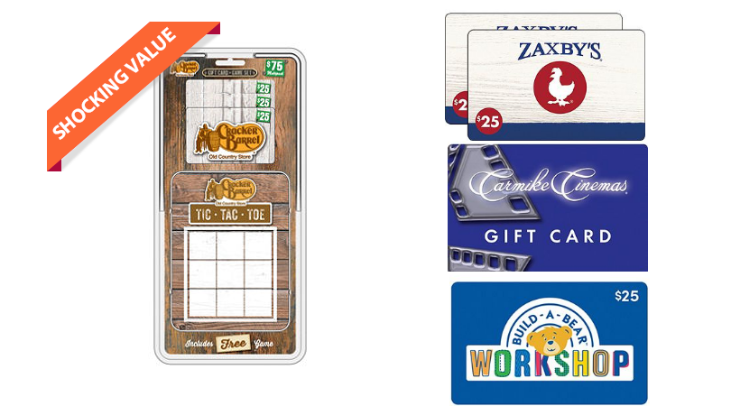 Three $25 Cracker Barrel Gift Cards Only $56.48 Shipped + More Gift Card Deals