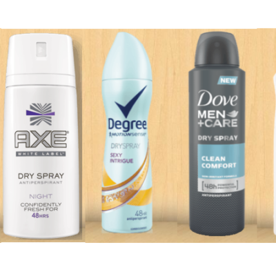 Five Better Than Free Axe, Dove and Degree Dry Spray Deodorants at Walmart: No Coupons Needed!