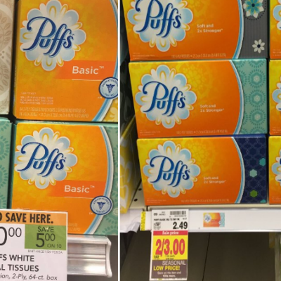 Free Puffs Tissues at Publix or Big Boxes Only $0.50 at Kroger