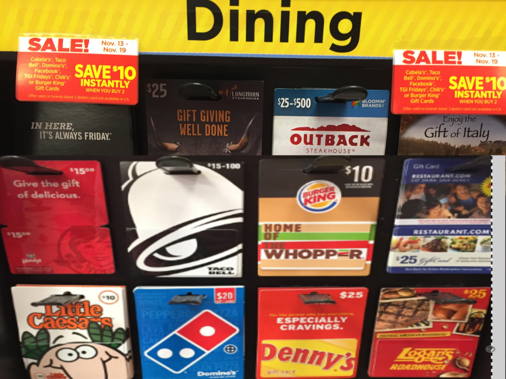 20 In Burger King Gift Cards Only 10 at Dollar General