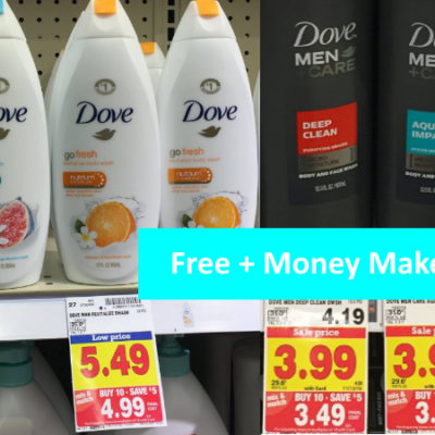 Two Free Dove Body Washes at Kroger + Big Money Maker: No Paper Coupons Needed