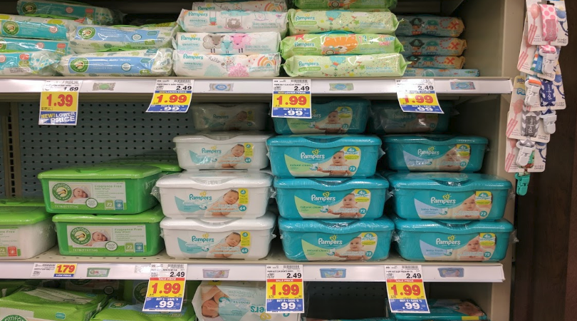 kroger pampers wipes sale