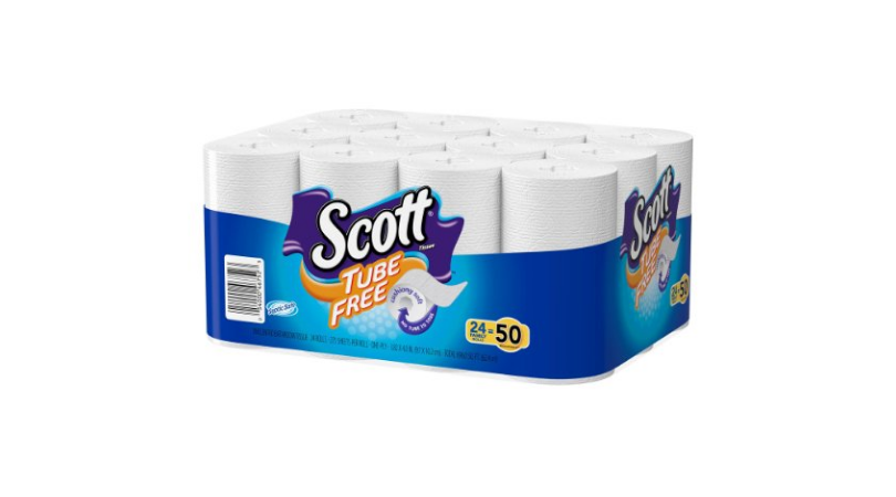 Scott Tube Free Bath Tissue 24 Family Rolls (Equals 50 ...