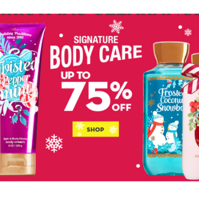 Bath & Body Works Semi-Annual Sale 75% Off + Extra 20% Off