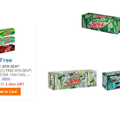 Free 12 Pack of Mtn. Dew: Kroger Digital Coupon