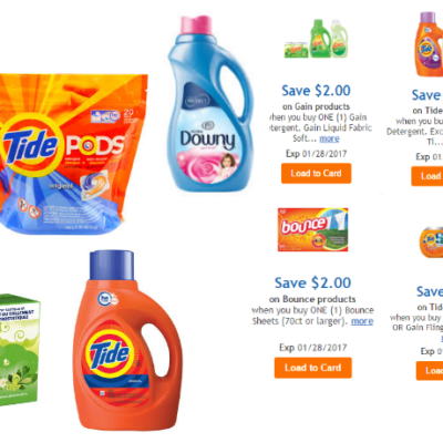 Score Five Tide, Bounce, Downy & Gain Product For Just $10.75 Using Only Digital Coupons ($28.25 Value)