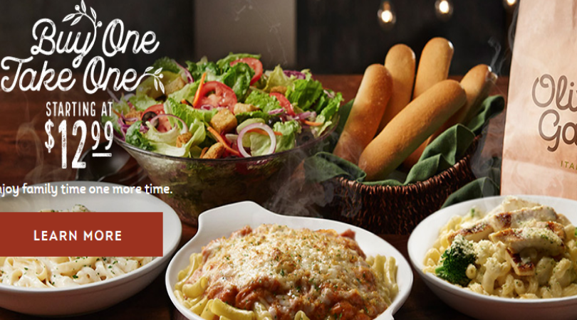 Olive Garden - 4 Entrees, 2 Salads or Soups and 4 Breadsticks ...