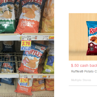 Ruffles Potato Chips Only $1.27 at Kroger (Regular $4.29)