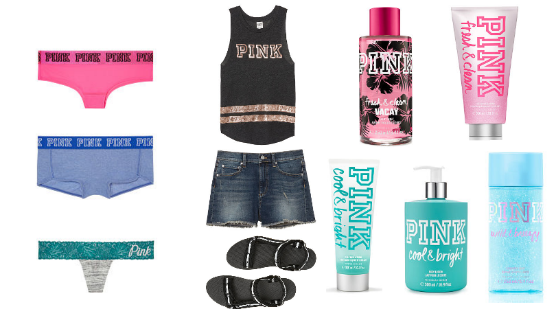 victoria secret pink strap sandals