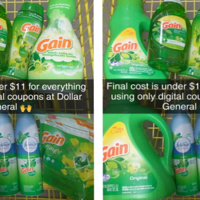 Score Over $36 In Gain Products For Just $10.40 With Dollar General Digital Coupons!
