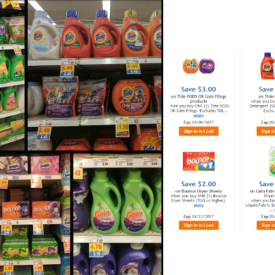 Hot Deals On Tide, Bounce, Downy & Gain Using Digital Coupons at Kroger!