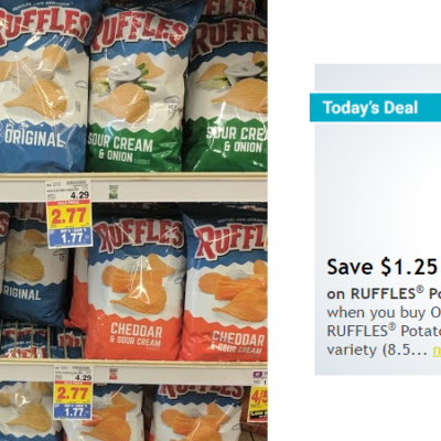 Grab a Bag of Ruffles for just $0.52 at Kroger (Regular $4.29)