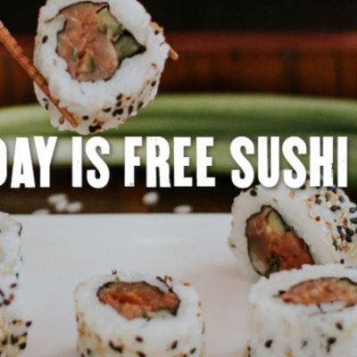 Today is Free Sushi Day at P.F Chang’s