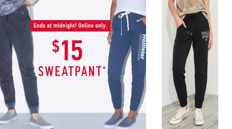 Hollister Sweat Pants & Joggers Only $15 Shipped (regular $39.95