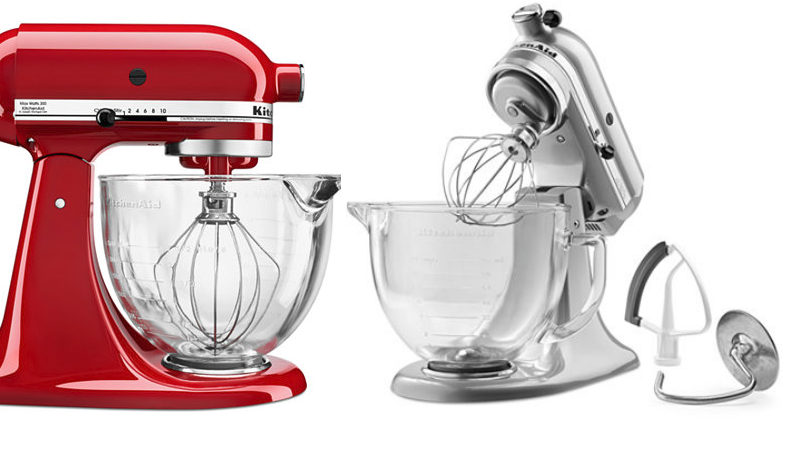 Kitchenaid 5 Qt Stand Mixer With Glass Bowl Flex Edge Beater Only 184 99 Regular 349 99