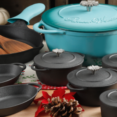 The Pioneer Woman Timeless 18-Piece Cast Iron Essential Set Only $79 (Regular $149.97)
