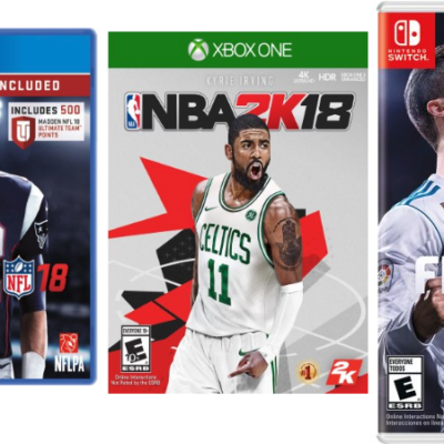 Madden NFL 18, NBA 2K18 and FIFA 18 + More Only $29.99 (Regular $59.99)