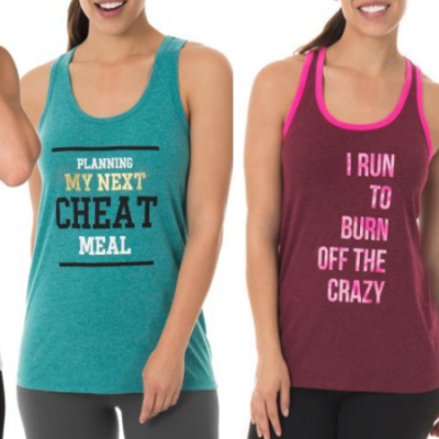 Athletic Works Women’s Core Fitspiration Active Graphic Tank 2 Pack Only $2.50!