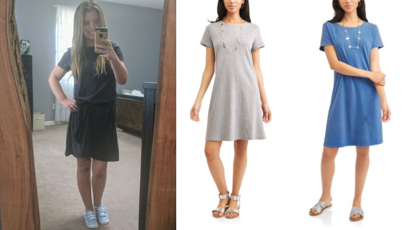 time and tru black dress