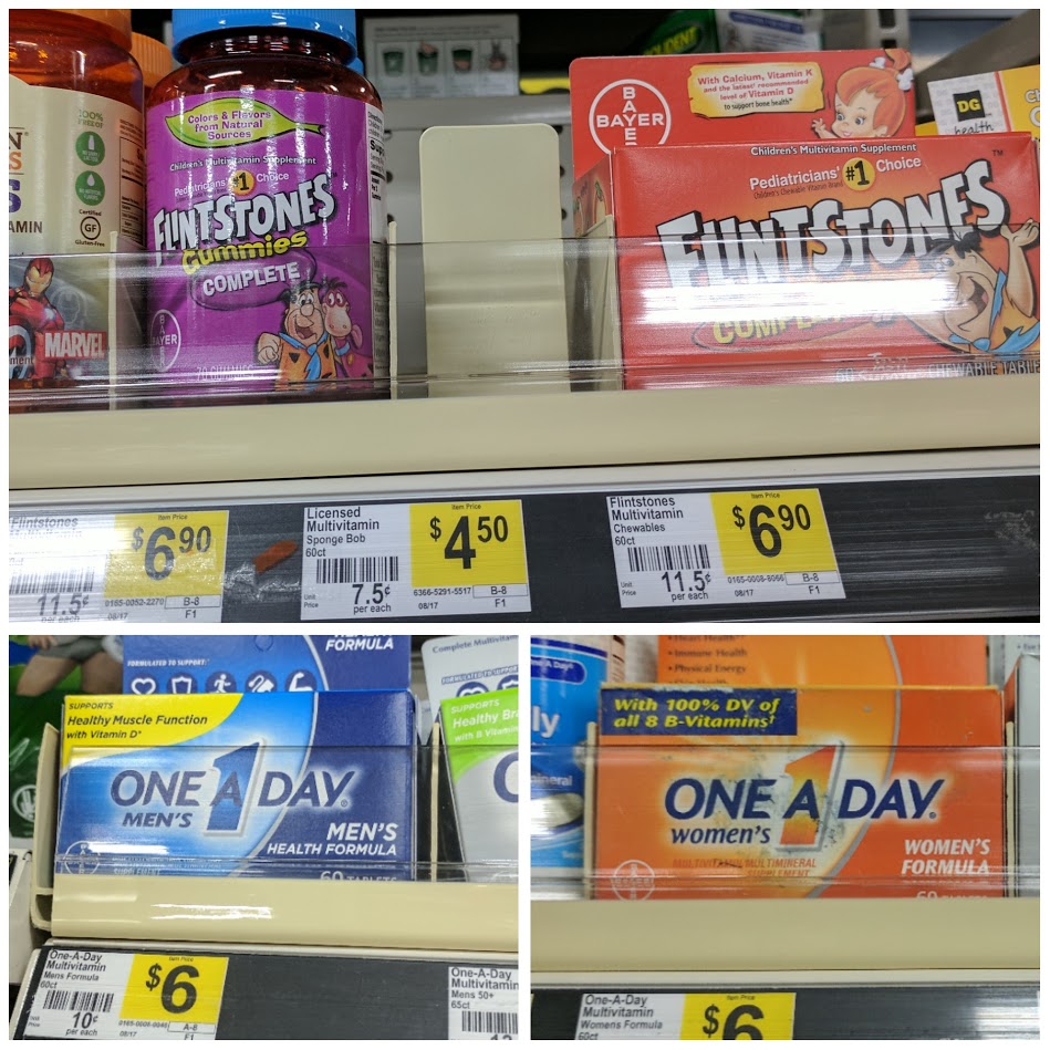 Flinstones and One A Day Vitamins Only 1.20 at Dollar General