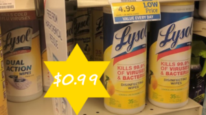 Lysol Disinfecting Wipes Only $0.99 with Food City 4X Digital Coupon!