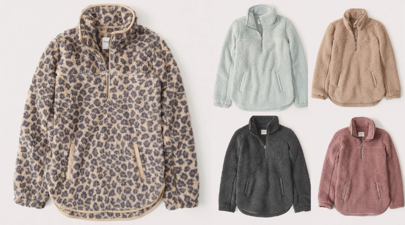abercrombie half zip sherpa
