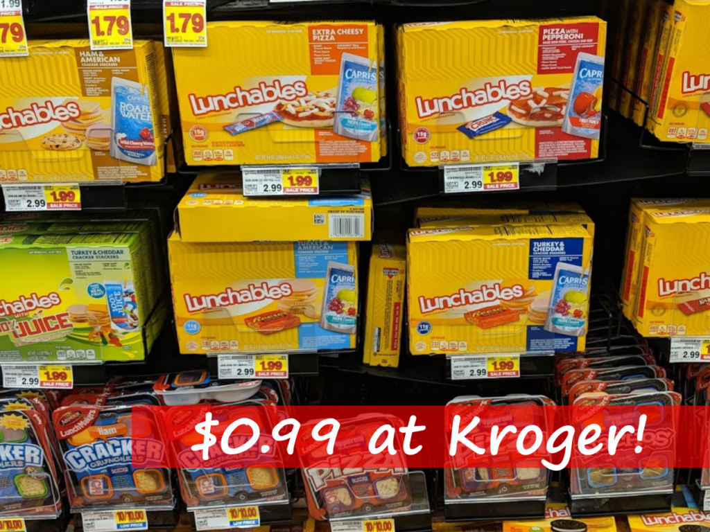Oscar Mayer Lunchables with Drink Only 0.99 with Kroger 5X Digital