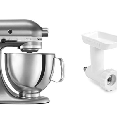 Save on the KitchenAid KSM150GBQCU Artisan Tilt-Head Stand Mixer with Food Grinder Attachment- Today Only!