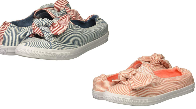 Knot Striped Chambray Slip On Sneakers 