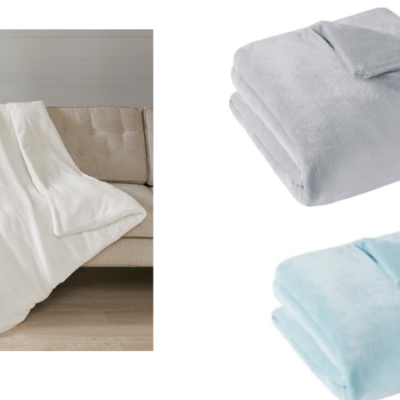 Plush Weighted Blanket with Removable Cover 35% Off + Free Shipping